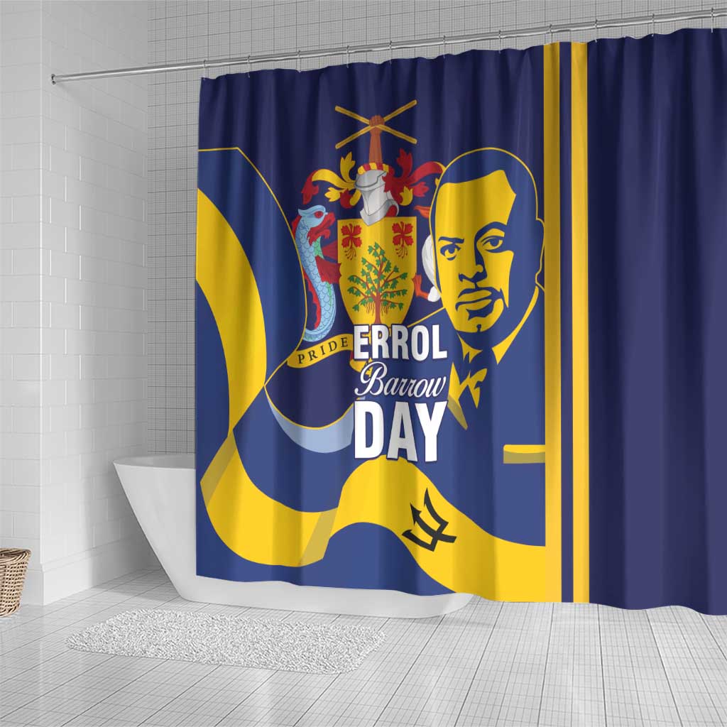 Barbados Errol Barrow Day Shower Curtain Barbadian Father of Independence - Wonder Print Shop