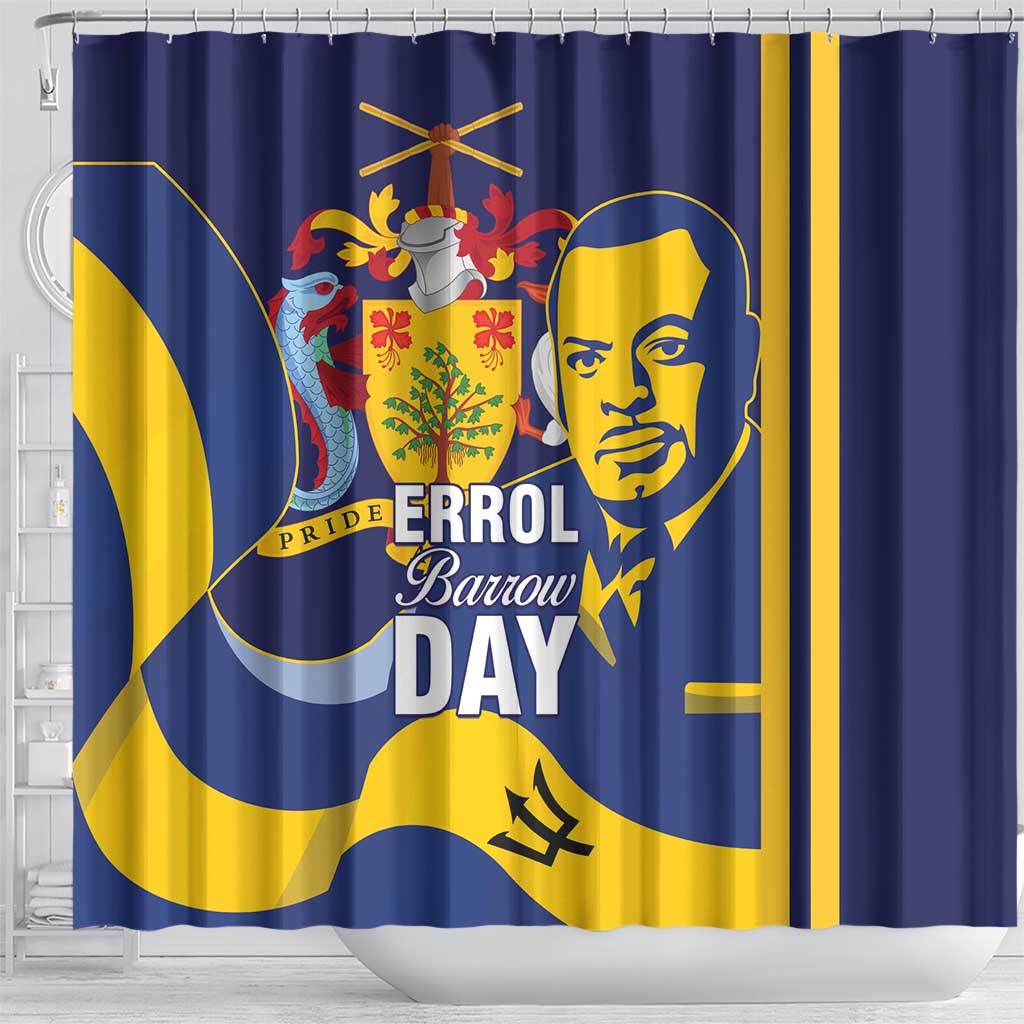 Barbados Errol Barrow Day Shower Curtain Barbadian Father of Independence - Wonder Print Shop