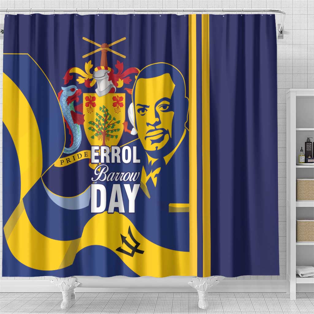 Barbados Errol Barrow Day Shower Curtain Barbadian Father of Independence - Wonder Print Shop