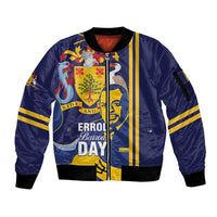 Barbados Errol Barrow Day Sleeve Zip Bomber Jacket Barbadian Father of Independence - Wonder Print Shop