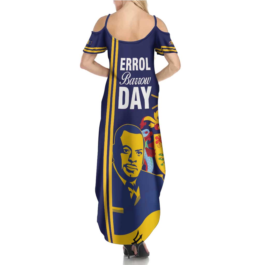 Barbados Errol Barrow Day Summer Maxi Dress Barbadian Father of Independence - Wonder Print Shop