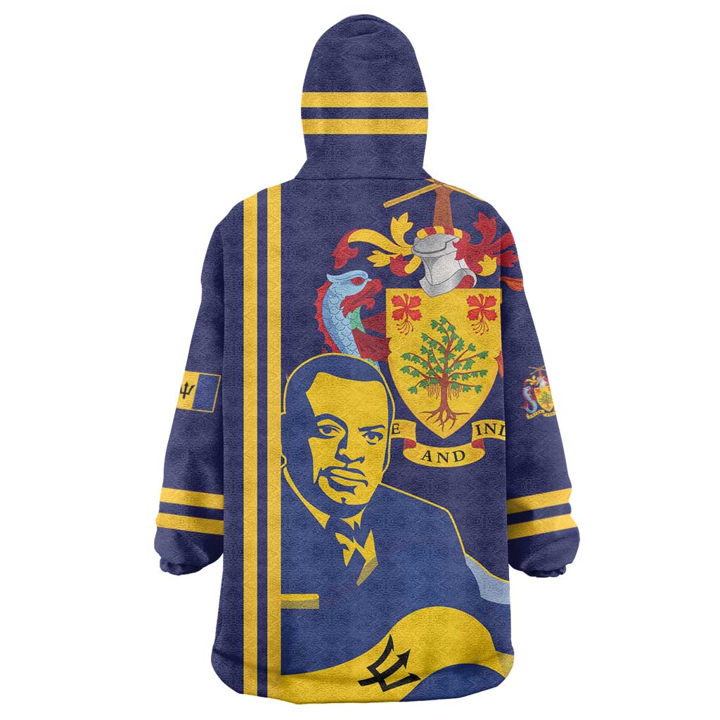 Barbados Errol Barrow Day Wearable Blanket Hoodie Barbadian Father of Independence - Wonder Print Shop