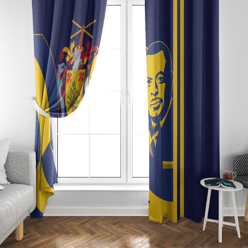 Barbados Errol Barrow Day Window Curtain Barbadian Father of Independence - Wonder Print Shop