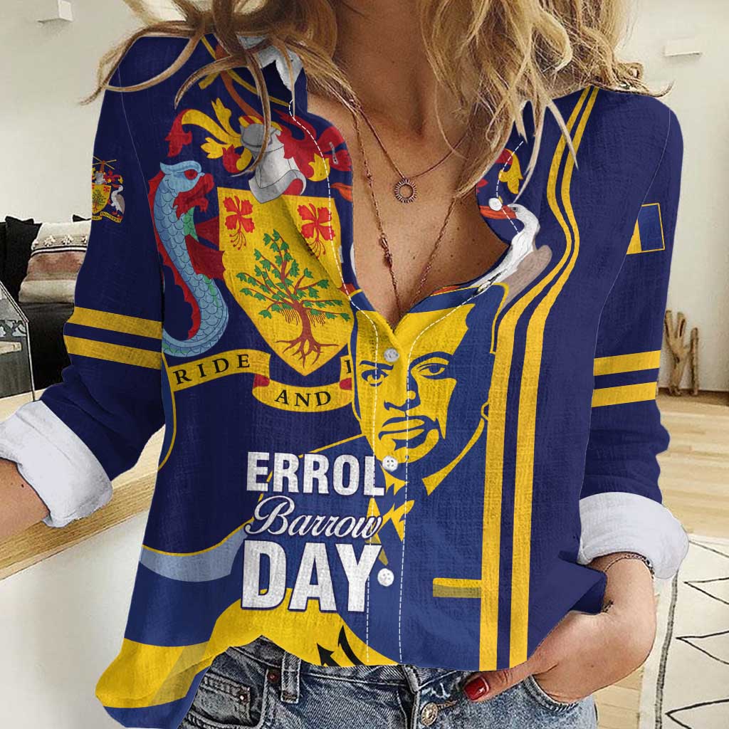 Barbados Errol Barrow Day Women Casual Shirt Barbadian Father of Independence - Wonder Print Shop