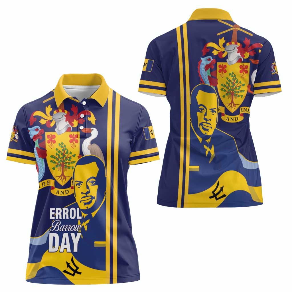 Barbados Errol Barrow Day Women Polo Shirt Barbadian Father of Independence - Wonder Print Shop