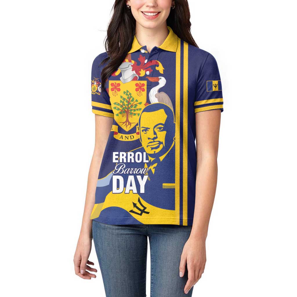 Barbados Errol Barrow Day Women Polo Shirt Barbadian Father of Independence - Wonder Print Shop
