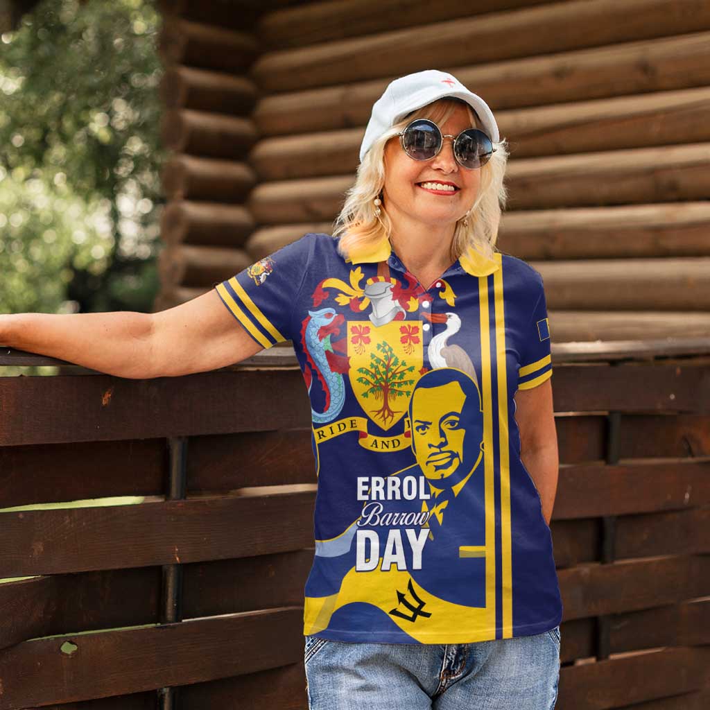 Barbados Errol Barrow Day Women Polo Shirt Barbadian Father of Independence - Wonder Print Shop