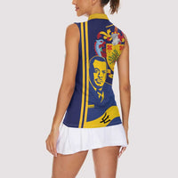 Barbados Errol Barrow Day Women Sleeveless Polo Shirt Barbadian Father of Independence - Wonder Print Shop