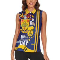 Barbados Errol Barrow Day Women Sleeveless Polo Shirt Barbadian Father of Independence - Wonder Print Shop
