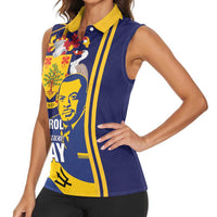 Barbados Errol Barrow Day Women Sleeveless Polo Shirt Barbadian Father of Independence - Wonder Print Shop