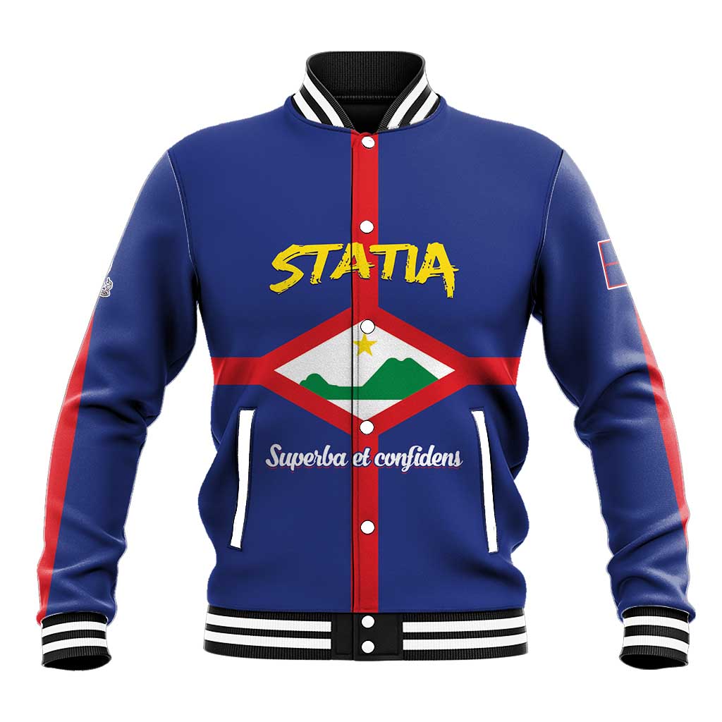 Personalised Statia Baseball Jacket Sint Eustatius Coat Of Arms