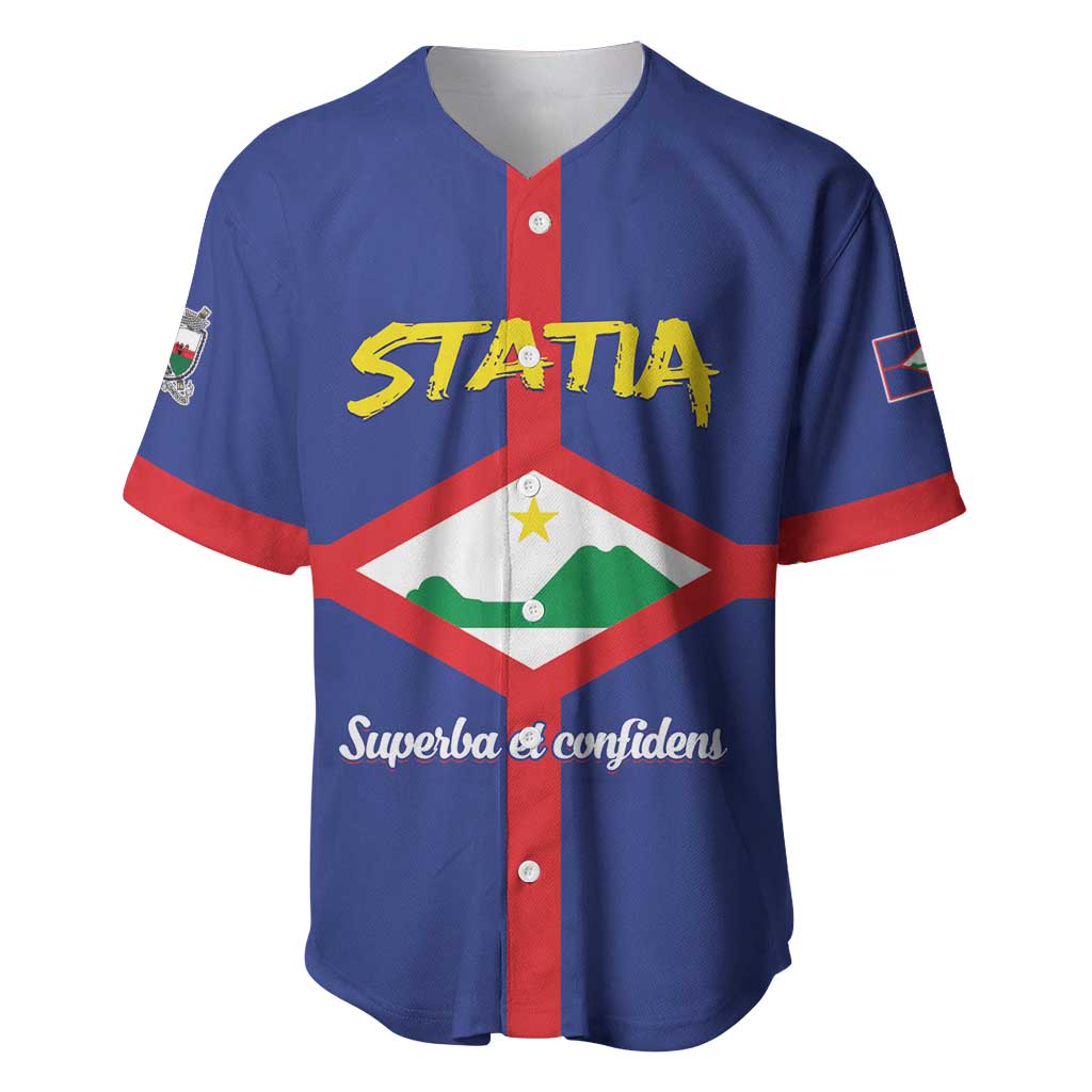 Personalised Statia Baseball Jersey Sint Eustatius Coat Of Arms