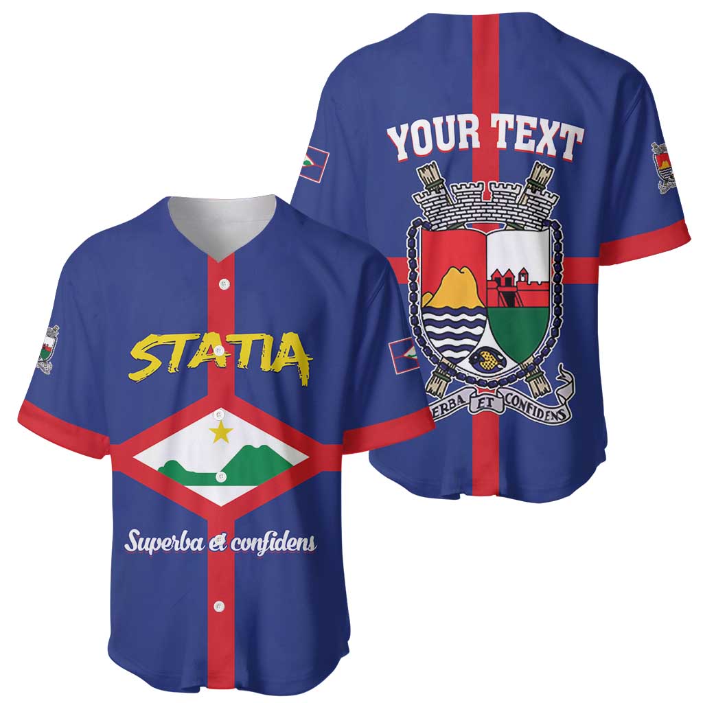 Personalised Statia Baseball Jersey Sint Eustatius Coat Of Arms