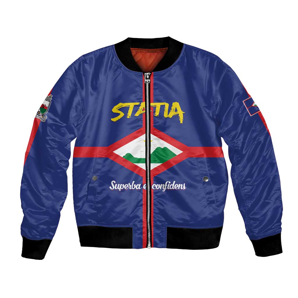 Personalised Statia Bomber Jacket Sint Eustatius Coat Of Arms