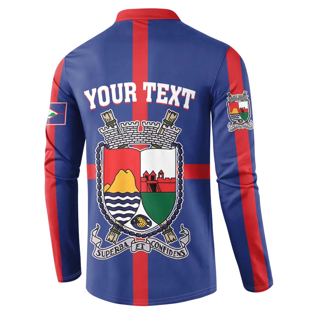 Personalised Statia Button Sweatshirt Sint Eustatius Coat Of Arms
