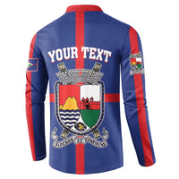 Personalised Statia Button Sweatshirt Sint Eustatius Coat Of Arms