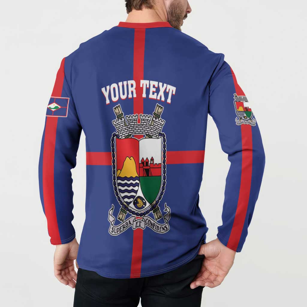 Personalised Statia Button Sweatshirt Sint Eustatius Coat Of Arms