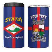 Personalised Statia 4 in 1 Can Cooler Tumbler Sint Eustatius Coat Of Arms