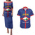Personalised Statia Couples Matching Puletasi and Hawaiian Shirt Sint Eustatius Coat Of Arms