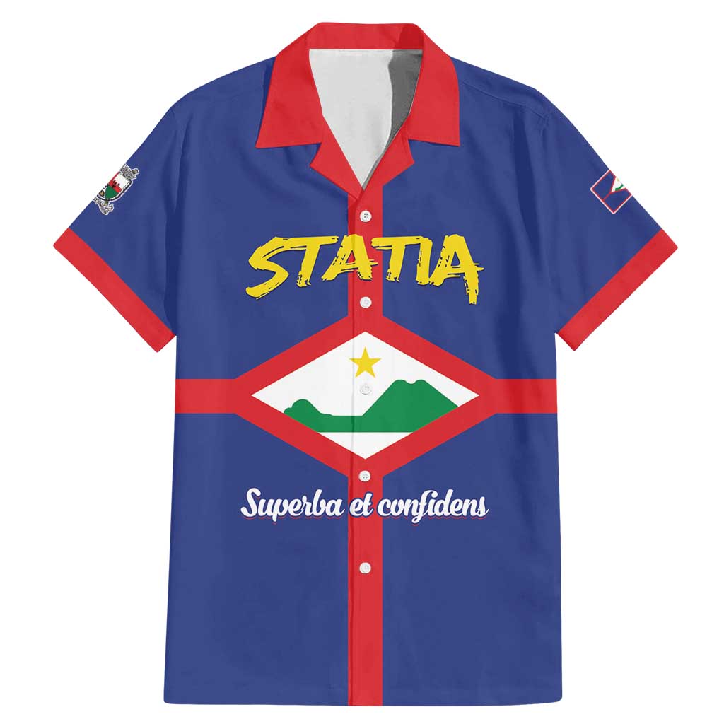 Personalised Statia Family Matching Mermaid Dress and Hawaiian Shirt Sint Eustatius Coat Of Arms
