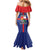 Personalised Statia Family Matching Mermaid Dress and Hawaiian Shirt Sint Eustatius Coat Of Arms