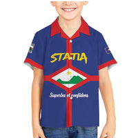 Personalised Statia Family Matching Mermaid Dress and Hawaiian Shirt Sint Eustatius Coat Of Arms