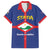 Personalised Statia Family Matching Off Shoulder Maxi Dress and Hawaiian Shirt Sint Eustatius Coat Of Arms