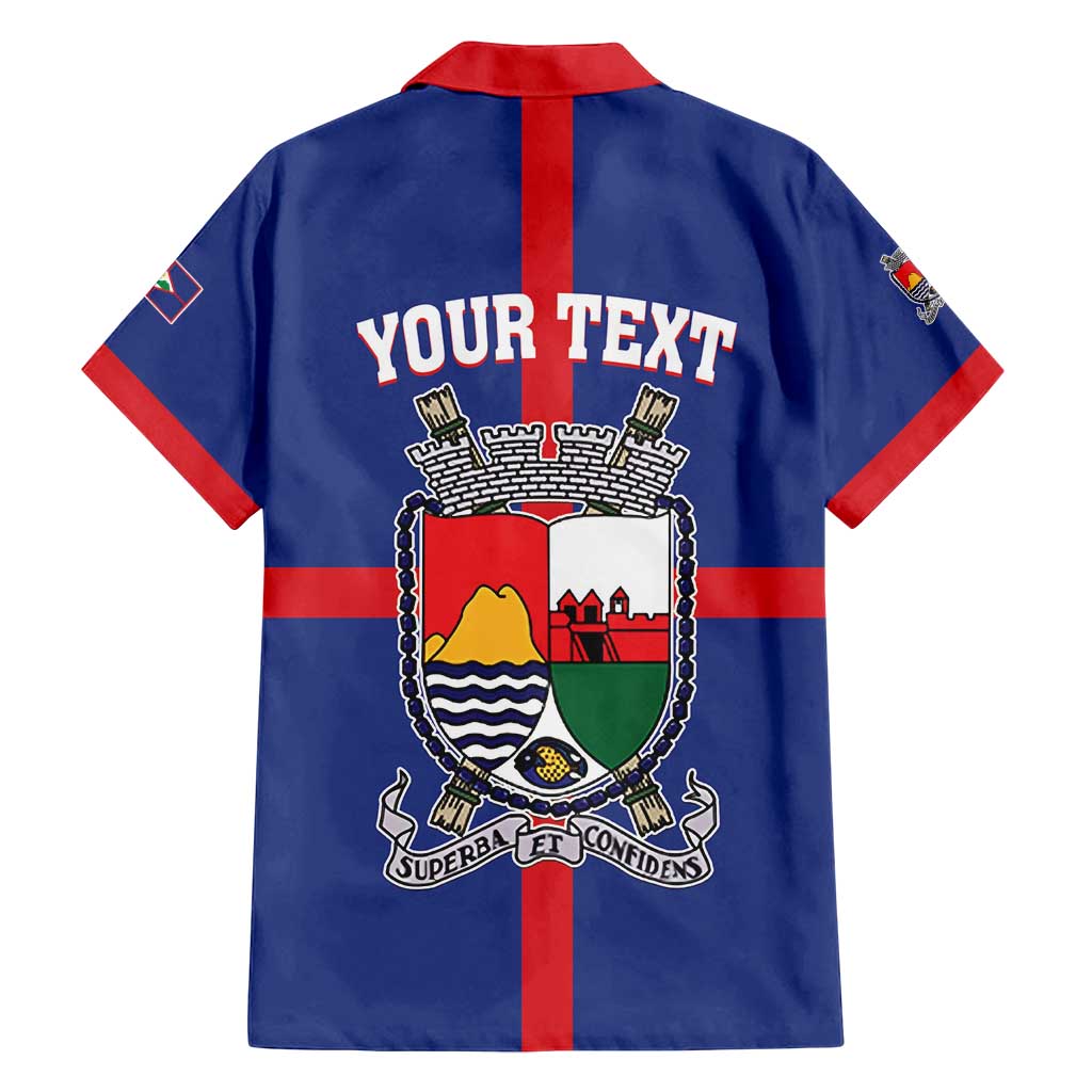 Personalised Statia Family Matching Off Shoulder Maxi Dress and Hawaiian Shirt Sint Eustatius Coat Of Arms