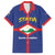 Personalised Statia Family Matching Short Sleeve Bodycon Dress and Hawaiian Shirt Sint Eustatius Coat Of Arms