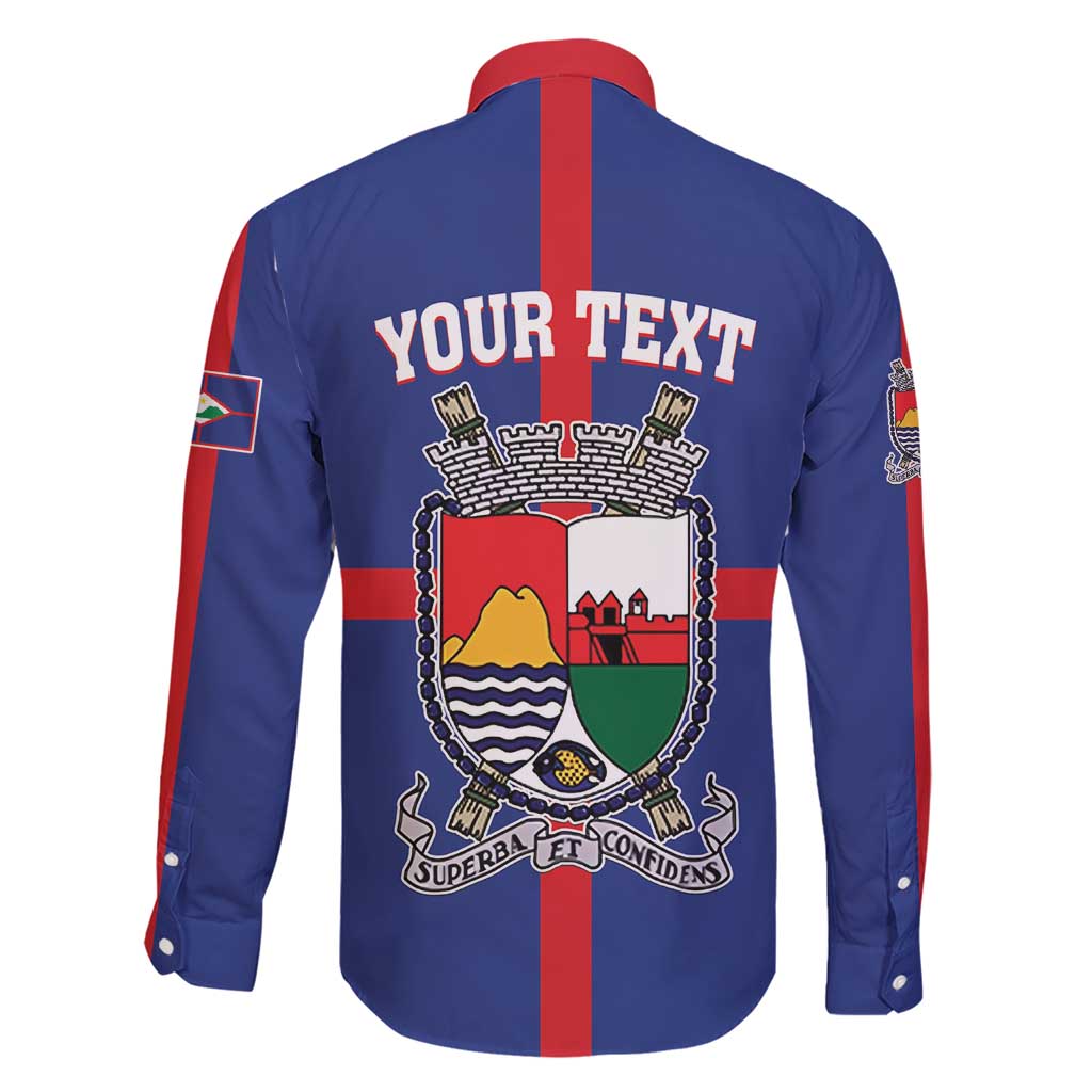 Personalised Statia Family Matching Short Sleeve Bodycon Dress and Hawaiian Shirt Sint Eustatius Coat Of Arms
