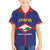 Personalised Statia Family Matching Short Sleeve Bodycon Dress and Hawaiian Shirt Sint Eustatius Coat Of Arms