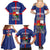 Personalised Statia Family Matching Summer Maxi Dress and Hawaiian Shirt Sint Eustatius Coat Of Arms