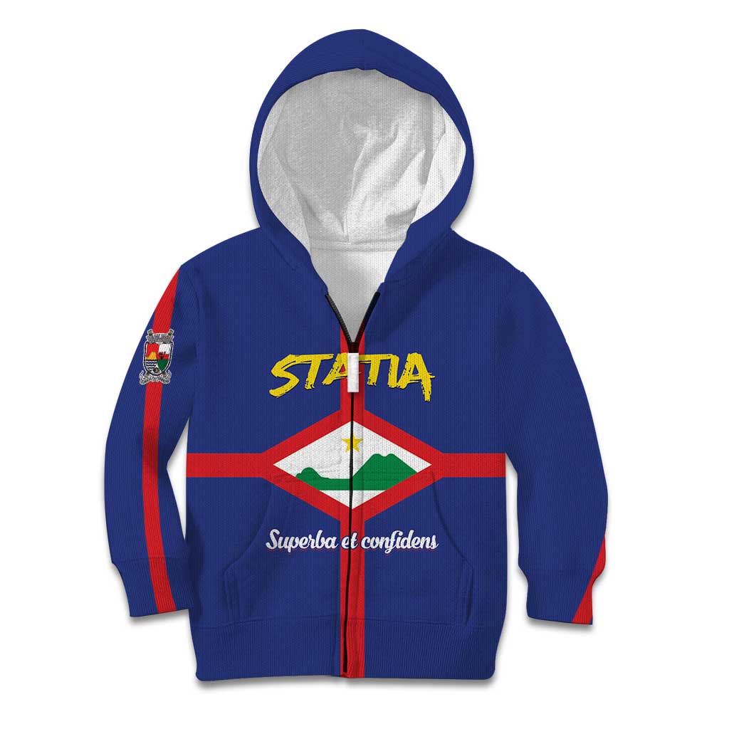 Personalised Statia Kid Hoodie Sint Eustatius Coat Of Arms
