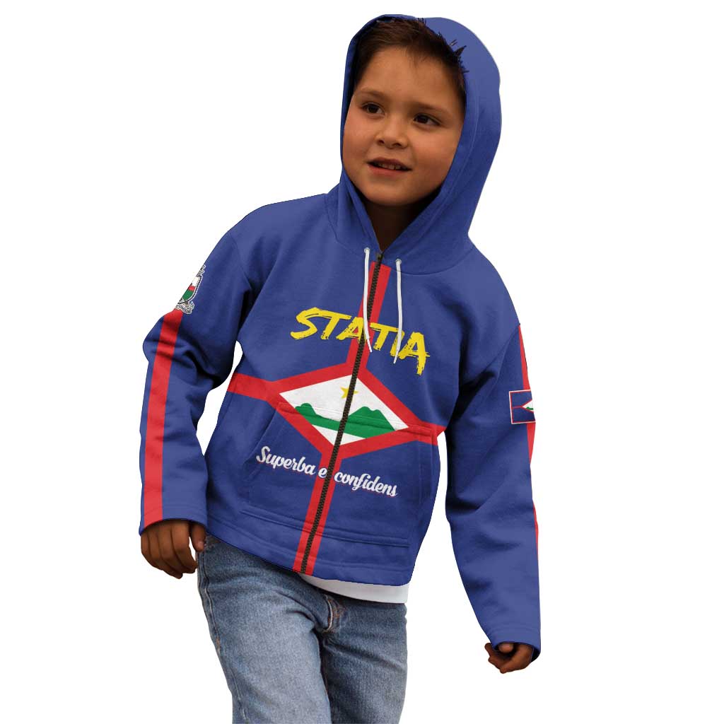 Personalised Statia Kid Hoodie Sint Eustatius Coat Of Arms