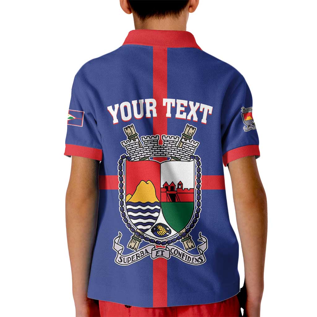 Personalised Statia Kid Polo Shirt Sint Eustatius Coat Of Arms