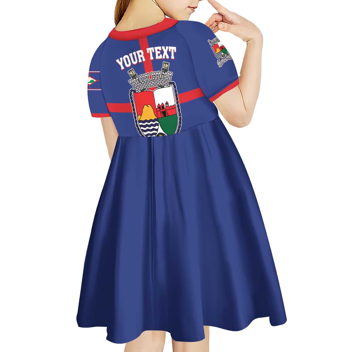 Personalised Statia Kid Short Sleeve Dress Sint Eustatius Coat Of Arms