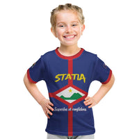 Personalised Statia Kid T Shirt Sint Eustatius Coat Of Arms