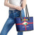 Statia Leather Tote Bag Sint Eustatius Coat Of Arms
