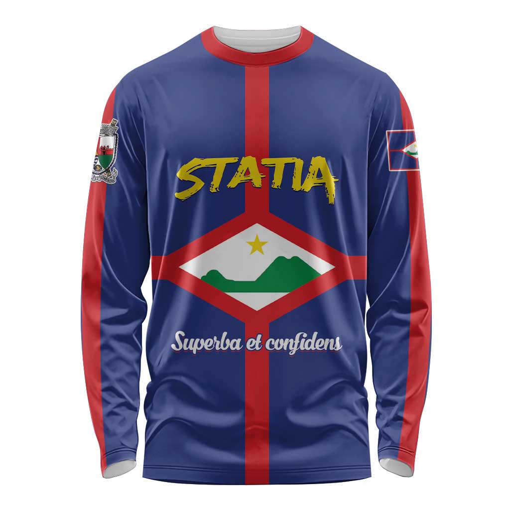 Personalised Statia Long Sleeve Shirt Sint Eustatius Coat Of Arms