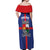 Personalised Statia Off Shoulder Maxi Dress Sint Eustatius Coat Of Arms