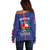 Personalised Statia Off Shoulder Sweater Sint Eustatius Coat Of Arms