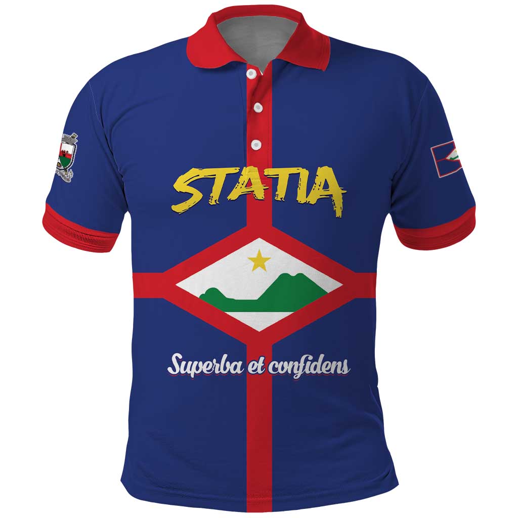 Personalised Statia Polo Shirt Sint Eustatius Coat Of Arms