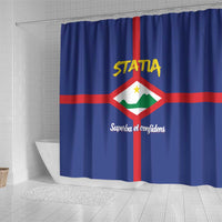 Statia Shower Curtain Sint Eustatius Coat Of Arms - Wonder Print Shop
