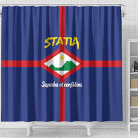 Statia Shower Curtain Sint Eustatius Coat Of Arms - Wonder Print Shop