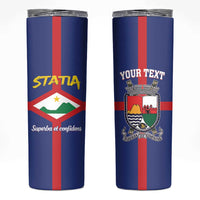 Personalised Statia Skinny Tumbler Sint Eustatius Coat Of Arms - Wonder Print Shop