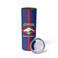 Personalised Statia Skinny Tumbler Sint Eustatius Coat Of Arms - Wonder Print Shop