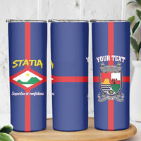 Personalised Statia Skinny Tumbler Sint Eustatius Coat Of Arms - Wonder Print Shop