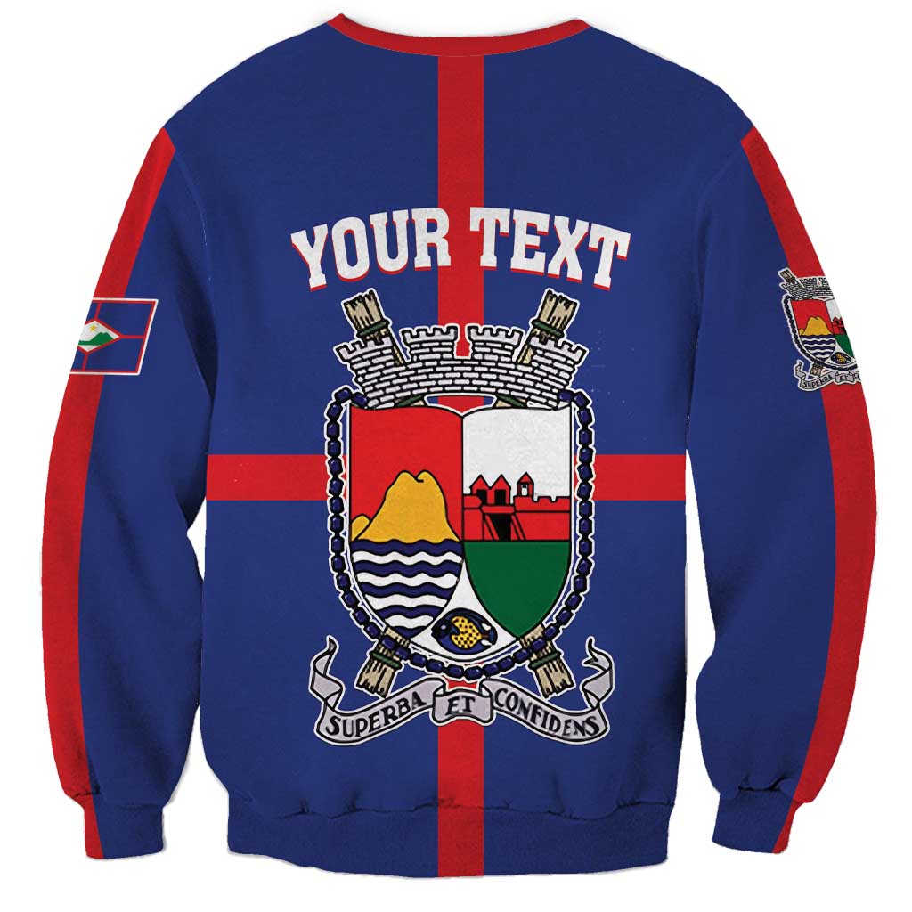 Personalised Statia Sweatshirt Sint Eustatius Coat Of Arms - Wonder Print Shop