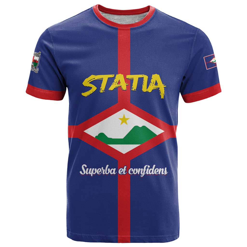 Personalised Statia T Shirt Sint Eustatius Coat Of Arms - Wonder Print Shop