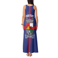Personalised Statia Tank Maxi Dress Sint Eustatius Coat Of Arms - Wonder Print Shop
